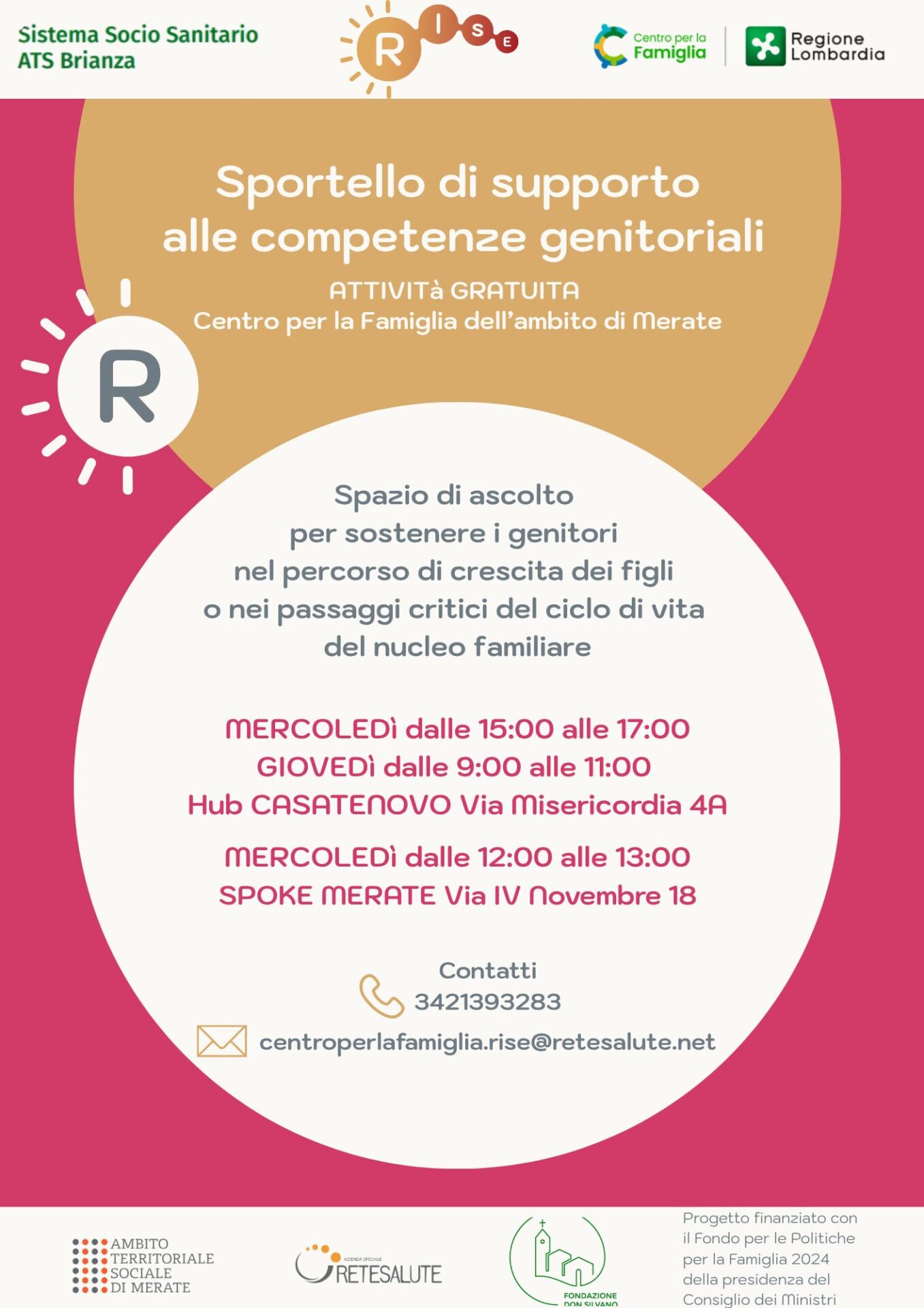 Sportello di supporto alle competenze genitoriali